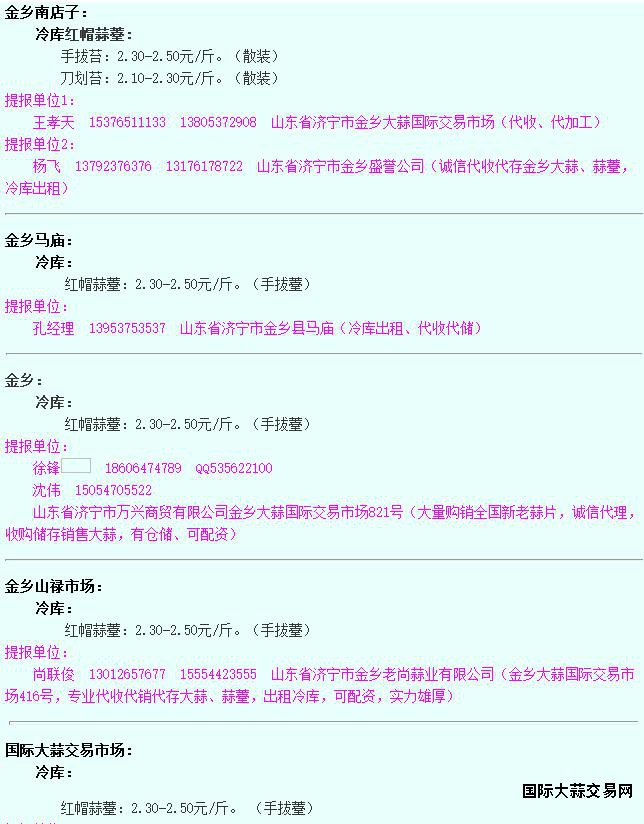 2016年6月8日金乡蒜薹价格